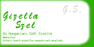 gizella szel business card