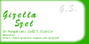 gizella szel business card